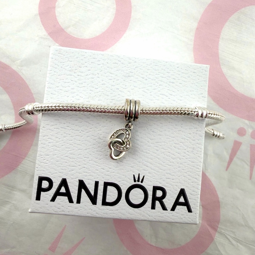 Authentic Pandora Globe, Suitcase Dangle Charm - image 1
